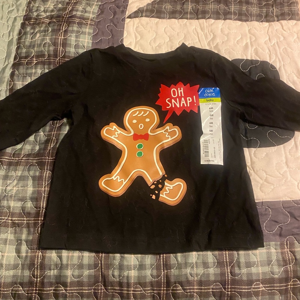 Okie Dokie Gingerbread Man Long Sleeve Tee